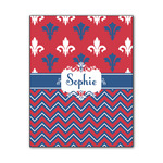 Patriotic Fleur de Lis Wood Print - 11x14 (Personalized)