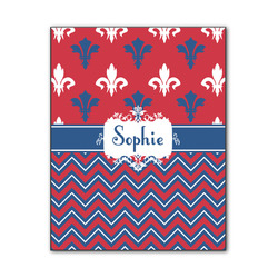 Patriotic Fleur de Lis Wood Print - 11x14 (Personalized)