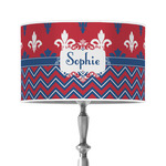 Patriotic Fleur de Lis 12" Drum Lamp Shade - Poly-film (Personalized)