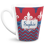 Patriotic Fleur de Lis 12 Oz Latte Mug (Personalized)