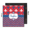 Patriotic Fleur de Lis 12x12 Wood Print - Front & Back View