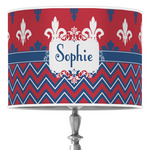 Patriotic Fleur de Lis 16" Drum Lamp Shade - Poly-film (Personalized)