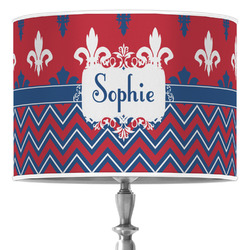 Patriotic Fleur de Lis Drum Lamp Shade (Personalized)