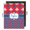 Patriotic Fleur de Lis 16x20 Wood Print - Front & Back View