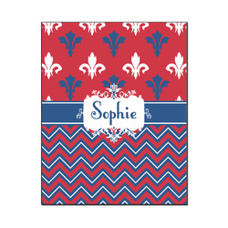 Patriotic Fleur de Lis Wood Print - 16x20 (Personalized)