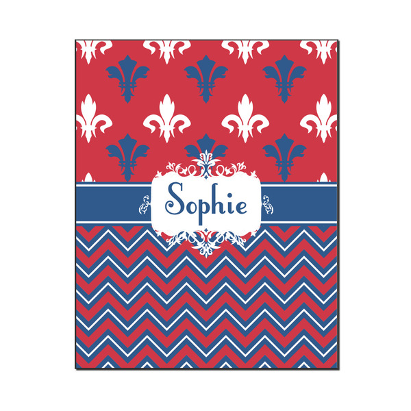 Custom Patriotic Fleur de Lis Wood Print - 16x20 (Personalized)