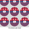 Patriotic Fleur de Lis 2" Multipurpose Round Labels - Sheet