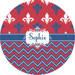 Patriotic Fleur de Lis Multipurpose Round Labels - 2" (Personalized)