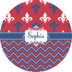 Patriotic Fleur de Lis Multipurpose Round Labels - 2" (Personalized)