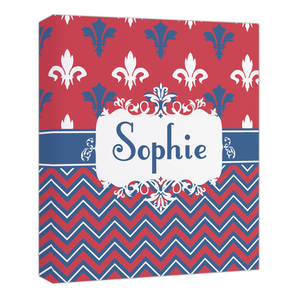 Custom Patriotic Fleur de Lis Canvas Print - 20x24 (Personalized)