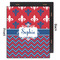 Patriotic Fleur de Lis 20x24 Wood Print - Front & Back View