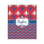 Patriotic Fleur de Lis Wood Print - 20x24 (Personalized)