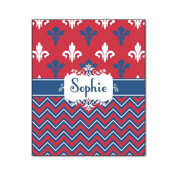 Custom Patriotic Fleur de Lis Wood Print - 20x24 (Personalized)