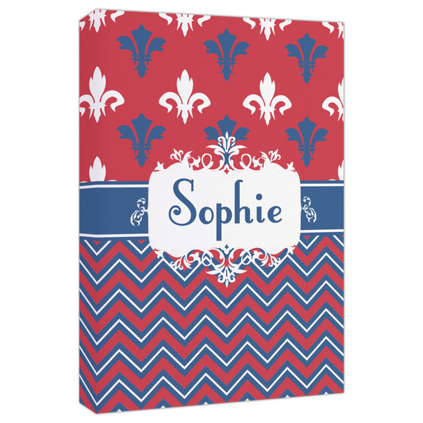 Custom Patriotic Fleur de Lis Canvas Print - 20x30 (Personalized)