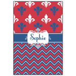 Patriotic Fleur de Lis Wood Print - 20x30 (Personalized)