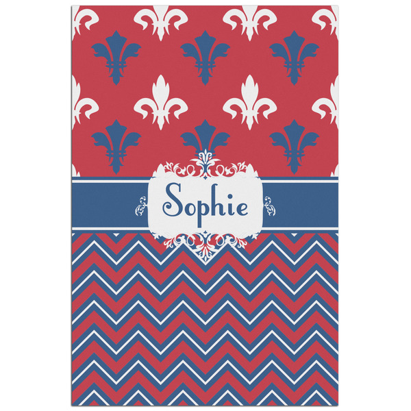 Custom Patriotic Fleur de Lis Poster - Matte - 24x36 (Personalized)