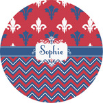 Patriotic Fleur de Lis Multipurpose Round Labels - 3" (Personalized)