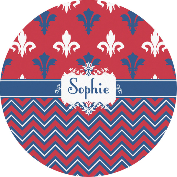 Custom Patriotic Fleur de Lis Multipurpose Round Labels - 3" (Personalized)