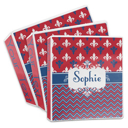 Patriotic Fleur de Lis 3-Ring Binder (Personalized)