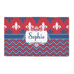 Patriotic Fleur de Lis 3' x 5' Patio Rug (Personalized)