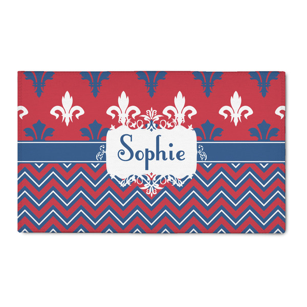 Custom Patriotic Fleur de Lis 3' x 5' Patio Rug (Personalized)