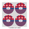 Patriotic Fleur de Lis 4" Multipurpose Round Labels - Sheet