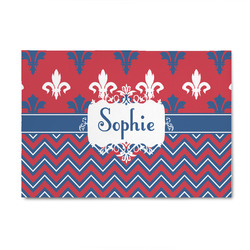 Patriotic Fleur de Lis 4' x 6' Indoor Area Rug (Personalized)