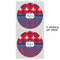 Patriotic Fleur de Lis 5" Multipurpose Round Label - Sheet