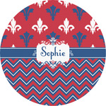 Patriotic Fleur de Lis Multipurpose Round Labels - 5" (Personalized)