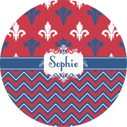 Patriotic Fleur de Lis Multipurpose Round Labels - 5" (Personalized)