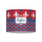 Patriotic Fleur de Lis 8" Drum Lampshade - FRONT (Poly Film)