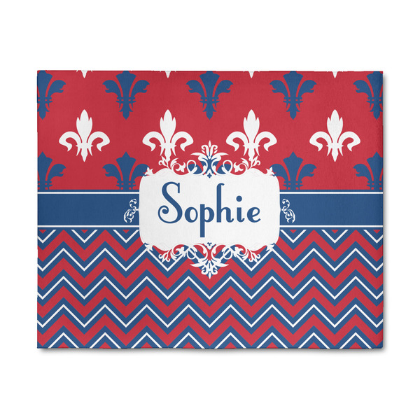 Custom Patriotic Fleur de Lis 8' x 10' Indoor Area Rug (Personalized)