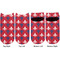 Patriotic Fleur de Lis Adult Ankle Socks - Double Pair - Front and Back - Apvl