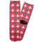 Patriotic Fleur de Lis Adult Crew Socks - Single Pair - Front and Back