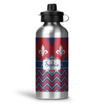 Patriotic Fleur de Lis Water Bottles - 20 oz - Aluminum (Personalized)