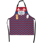 Patriotic Fleur de Lis Apron With Pockets w/ Name or Text