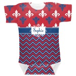 Patriotic Fleur de Lis Baby Bodysuit 12-18 (Personalized)