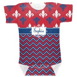 Patriotic Fleur de Lis Baby Bodysuit (Personalized)