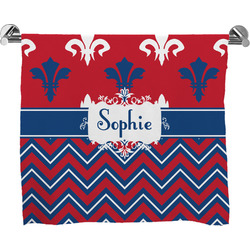 Patriotic Fleur de Lis Bath Towel (Personalized)