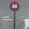 Patriotic Fleur de Lis Black Plastic 5.5" Stir Stick - Round - Main