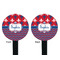 Patriotic Fleur de Lis Black Plastic 7" Stir Stick - Double Sided - Round - Front & Back