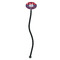 Patriotic Fleur de Lis Black Plastic 7" Stir Stick - Oval - Single Stick