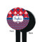 Patriotic Fleur de Lis Black Plastic 7" Stir Stick - Single Sided - Round - Front & Back