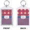 Patriotic Fleur de Lis Bling Keychain (Front + Back)