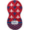 Patriotic Fleur de Lis Burp Peanut Shaped Flat