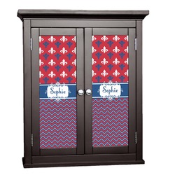 Patriotic Fleur de Lis Cabinet Decal - Medium (Personalized)