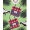 Patriotic Fleur de Lis Canvas Tote Lifestyle Front and Back- 13x13