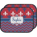 Patriotic Fleur de Lis Car Floor Mats (Back Seat) (Personalized)