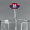 Patriotic Fleur de Lis Clear Plastic 7" Stir Stick - Oval - Main