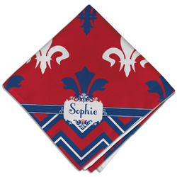 Patriotic Fleur de Lis Cloth Dinner Napkin - Single w/ Name or Text